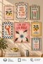 7-Piece Frame-Looking Modern Painting Set |   Retro & Pop Art | Living Room, Office, Kitchen and Study Room Wall Decor