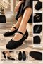 Fleur Hidden Heeled Single Strap Blunt Toe Flat Sole Casual Women's Mary Jane Flats - 3