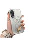 Oppo A60 Compatible Silicone Edge Hard Back Case Line Art Patterned Phone Case