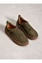 Zafi̇ra Green Genuine Leather Women's Shoes - 4