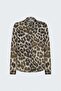 Leopard Patterned Classic Shirt - Brown - 2