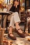 Fleur Hidden Heeled Single Strap Blunt Toe Flat Sole Casual Women's Mary Jane Flats - 7