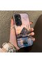 Samsung Galaxy A36 Compatible Silicone Edge Hard Back Case Istanbul Patterned Lovers Couple Phone Case - 3