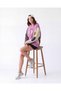 New Season Three Threaded Hooded Women's Sweatshirt 7261 - 3