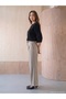 72803 Belted Pleated Trousers-Beige