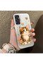 Samsung Galaxy A24 Compatible Silicone Edge Hard Back Case Cat Patterned Lover Couple Phone Case - 3