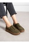 Zafi̇ra Green Genuine Leather Women's Shoes
