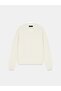 10886 Wool Blend Crew Neck Sweater-Ecru - 5