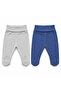 2-Piece Baby Pants with Booties, Wide Foldable Waistband, Interlock