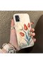 Samsung Galaxy A51 Compatible Silicone Edge Hard Back Case Tulip Pattern Loving Couple Phone Case - 3