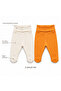 2-Piece Baby Pants with Booties, Wide Foldable Waistband, Interlock - 5