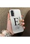 حافظة هاتف Redmi Note 11S متوافقة مع حافظة خلفية صلبة من السيليكون على شكل حرف E مزخرفة للزوجين - 3