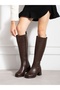 Neri̇a Brown Heeled Women's Boots - 3