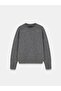 10886 Wool Blend Crew Neck Sweater-Smoked M. - 5