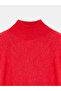 10851 High Collar Soft Textured Sweater-Red - 7