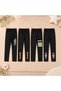 Girl's Printed Black Tights Set of 4