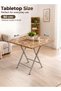 Folding Dining Table 80x80x75cm, Modern Space-Saving Design With Elegant Marble Pattern - 2
