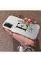 Oppo A55 5g Compatible Silicone Edge Hard Back Case Letter E Patterned Couple Phone Case - 2