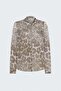Leopard Patterned Classic Shirt - Beige - 2
