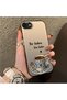 iPhone Se 2022 Compatible Silicone Edge Hard Back Case Turkish Coffee Patterned Phone Case - 3