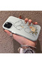 iPhone 14 Pro Compatible Silicone Edge Hard Back Case Line Art Patterned Phone Case - 2