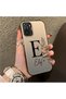 Poco M5S Compatible Silicone Edge Hard Back Case Letter E Patterned Lover Couple Phone Case - 3