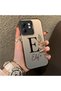 Infinix Smart 9 Compatible Silicone Edge Hard Back Case Letter E Patterned Lover Couple Phone Case - 3