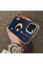 iPhone 14 Pro Max Compatible Silicone Edge Hard Back Case Crescent and Star Pattern Phone Case - 4