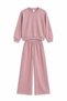 Pink Girls' Wide-Leg Pants and Stone Detailed Badili Tracksuit Set 24951 - 3