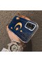 Samsung Galaxy A14 Compatible Silicone Edge Hard Back Case Crescent and Star Pattern Phone Case - 4