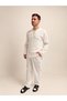 Men's Hajj Umrah Set, Crinkle Fabric, Comfortable Fit, Shirt and Pants, Two-Piece Set with Drawstring - 4