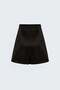 Satin Short Skirt - Brown - 5