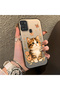Samsung Galaxy A21S Compatible Silicone Edge Hard Back Case Cat Pattern Loving Couple Phone Case - 3