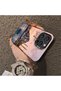 iPhone 16 Pro Compatible Silicone Edge Hard Back Case Istanbul Patterned Couple Phone Case - 4