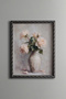 Powdered Roses in a Vase - Vintage Patterned Painting - Fine Model