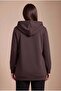 Custom Printed Hooded Oversized Sweatshirt Coffee - 5