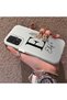 Samsung Galaxy A73 Compatible Silicone Edge Hard Back Case Letter E Patterned Lover Couple Phone Case - 2