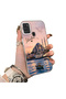 Samsung Galaxy A21S Compatible Silicone Edge Hard Back Case Istanbul Patterned Couple Phone Case