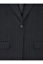 60829 Striped Double-Breasted Blazer-Black - 8