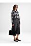 10880 Diamond Patterned Zippered Sweater-Anthracite - 5
