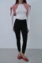 Boat Neck Long Sleeve Fingerhole Blouse White - 5