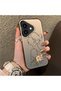 iPhone 16 Plus Compatible Silicone Edge Hard Back Case Line Art Patterned Phone Case - 3