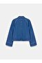 65400 Pocket Detailed Denim Jacket-Blue - 6
