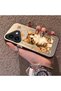 For iPhone 16 Compatible Silicone Edge Hard Back Case Cat Patterned Couple Phone Case - 2
