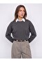10886 Wool Blend Crew Neck Sweater-Smoked M.