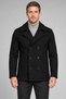 Men's Black Wind-Resistant Winter Jacket with Quilted Interior