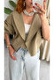 Premium Trend Belt Detailed Bomber Trench Coat - 4