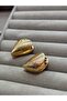 Women's Gold Mussel Shell Design Earrings Vintage Earrings - 2