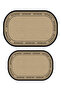 Digital Non-Slip Washable Jute-Look Modern Bathroom Mat Toilet Set - 3