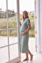 Lavinia Lace Detailed Maternity and Postpartum Nightgown Set with Dressing Gown, Suitable for Breastfeeding - 5